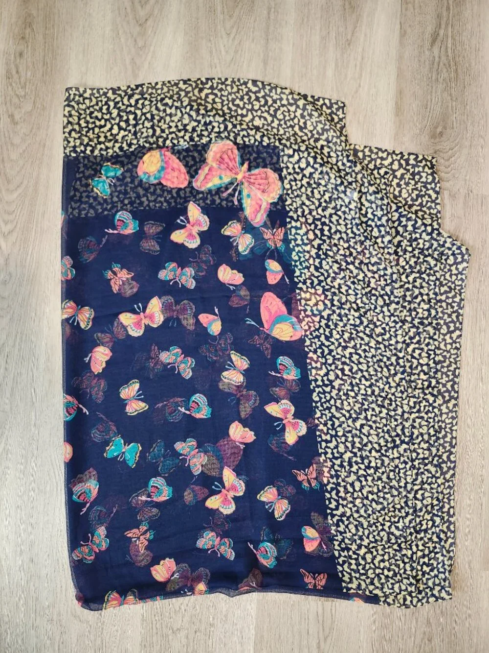 Butterfly Scarf Navy Blue 60 x 46